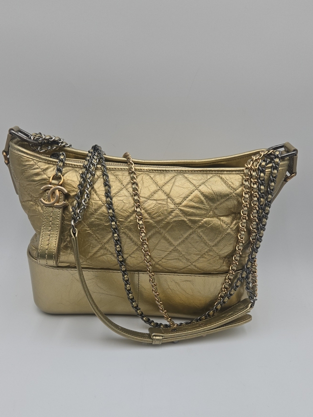 Chanel Gabriel Hobo Large Shoulder Bag Gold A93824 - COA included